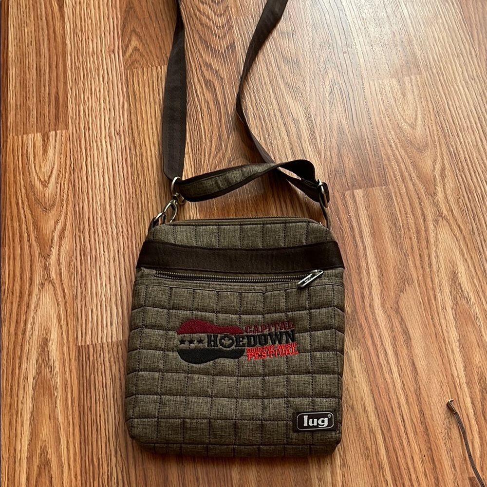Lug Brown Crossbody with guitar embroidery